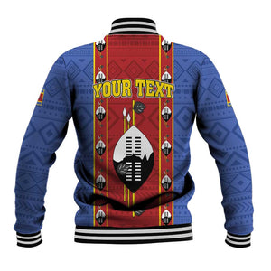 Eswatini African Pattern Baseball Jacket Swaziland Shield Siyinqaba LT01