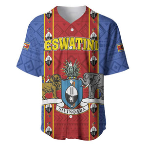 Eswatini African Pattern Baseball Jersey Swaziland Shield Siyinqaba