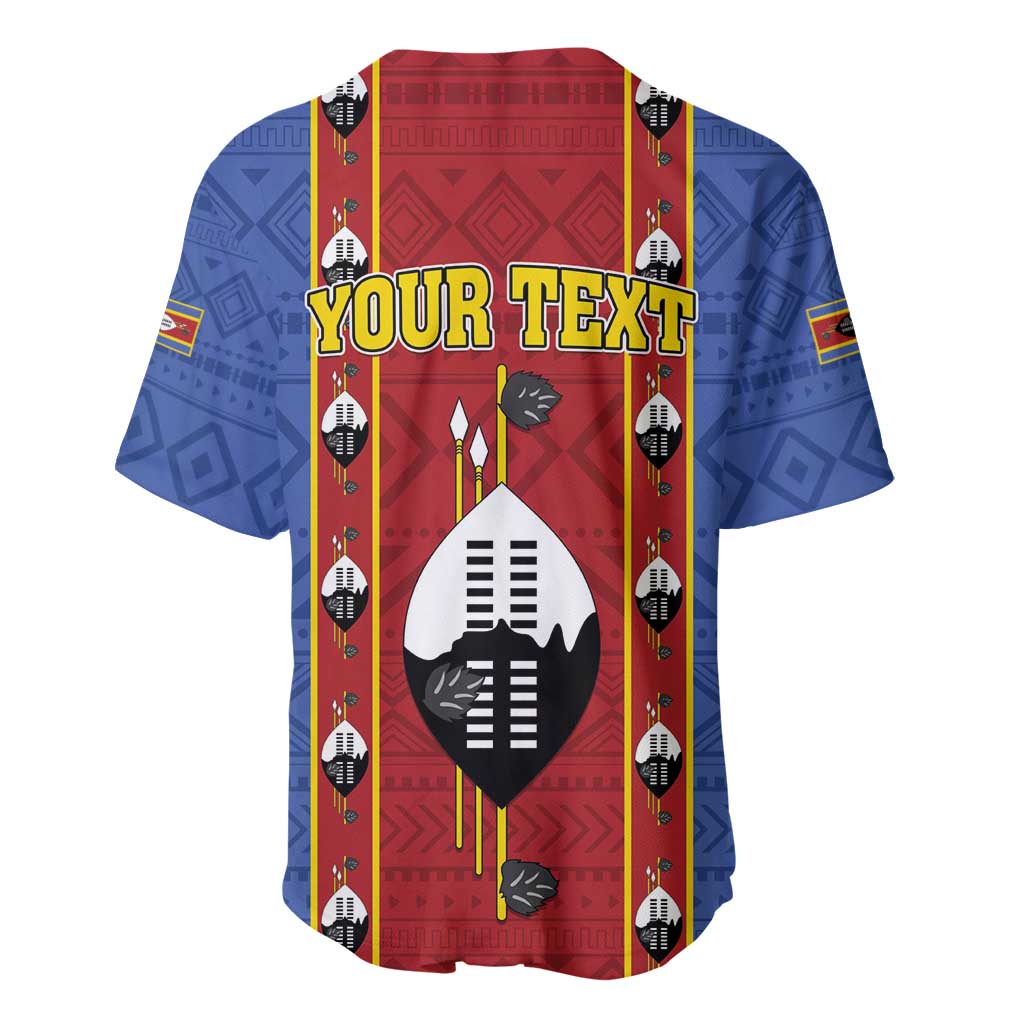 Eswatini African Pattern Baseball Jersey Swaziland Shield Siyinqaba