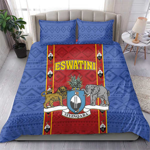 Eswatini African Pattern Bedding Set Swaziland Shield Siyinqaba