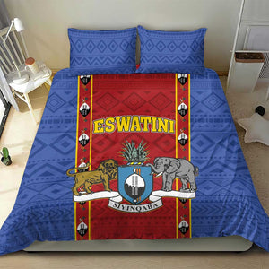 Eswatini African Pattern Bedding Set Swaziland Shield Siyinqaba