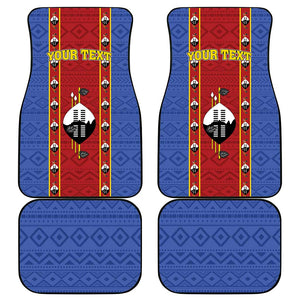 Eswatini African Pattern Car Mats Swaziland Shield Siyinqaba