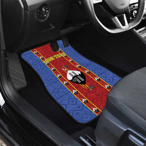 Eswatini African Pattern Car Mats Swaziland Shield Siyinqaba