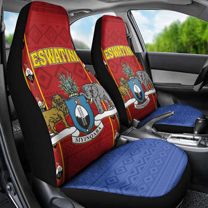 Eswatini African Pattern Car Seat Cover Swaziland Shield Siyinqaba