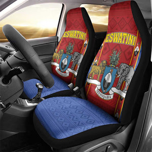 Eswatini African Pattern Car Seat Cover Swaziland Shield Siyinqaba