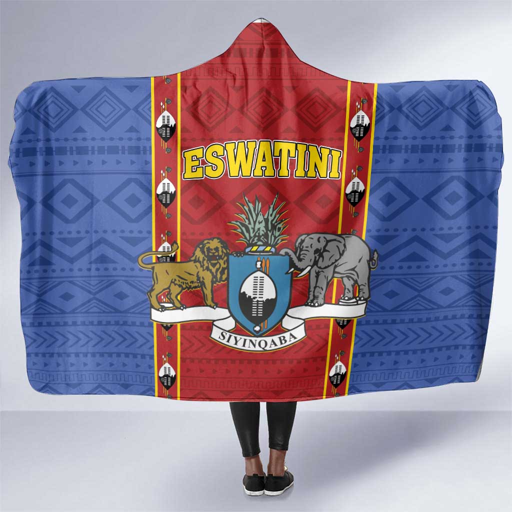 Eswatini African Pattern Hooded Blanket Swaziland Shield Siyinqaba