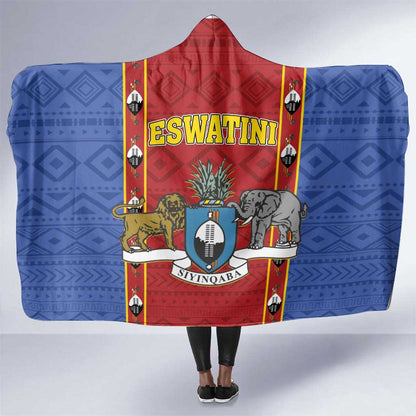 Eswatini African Pattern Hooded Blanket Swaziland Shield Siyinqaba