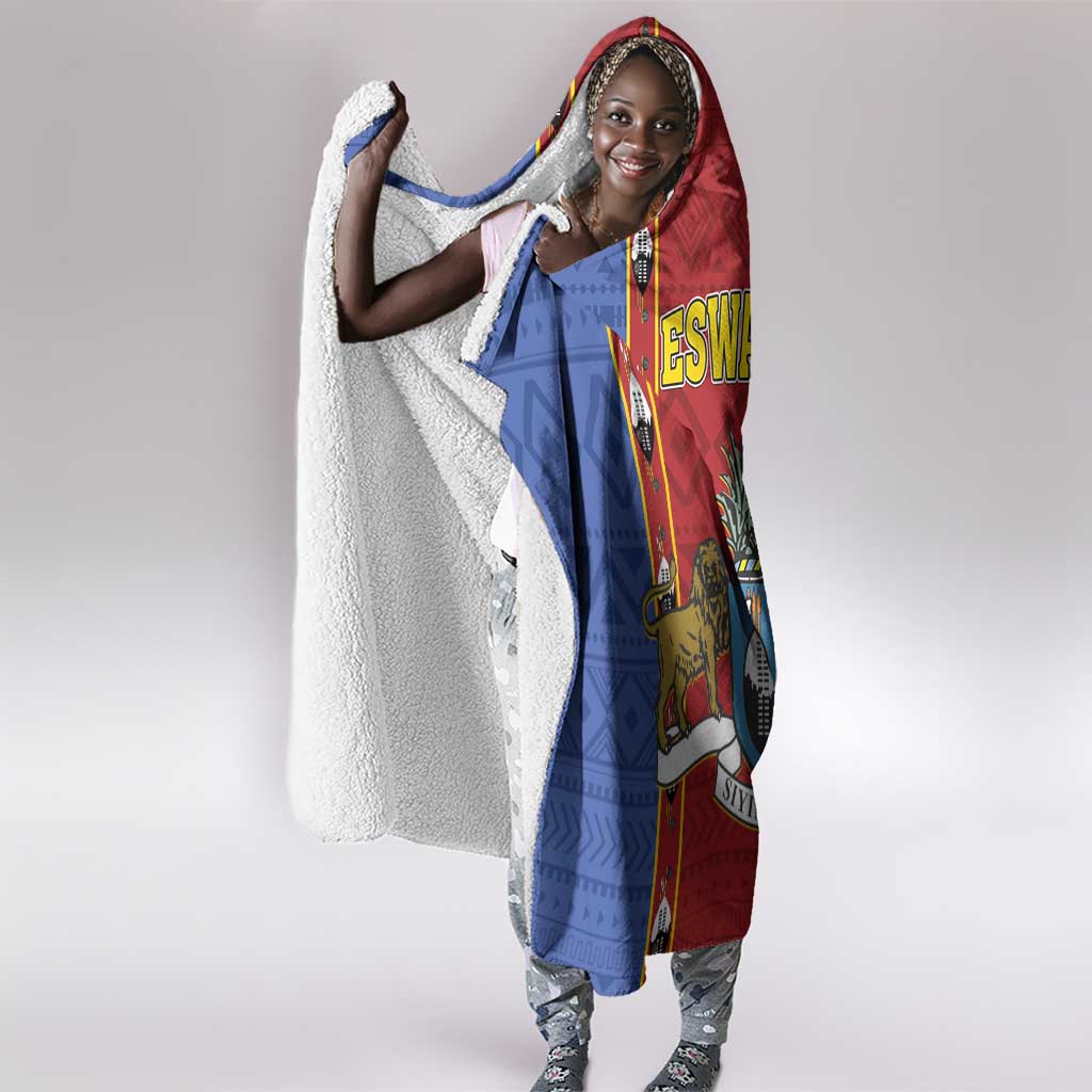 Eswatini African Pattern Hooded Blanket Swaziland Shield Siyinqaba
