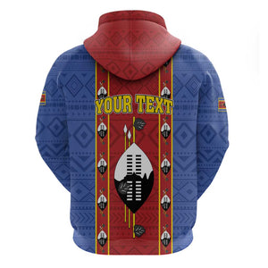 Eswatini African Pattern Hoodie Swaziland Shield Siyinqaba