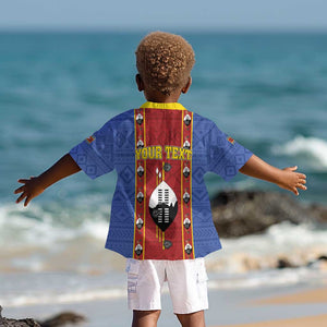 Eswatini African Pattern Kid Hawaiian Shirt Swaziland Shield Siyinqaba