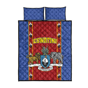 Eswatini African Pattern Quilt Bed Set Swaziland Shield Siyinqaba