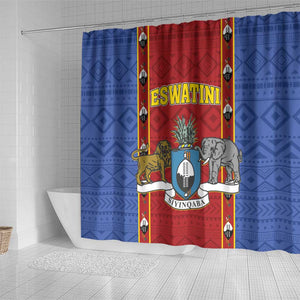 Eswatini African Pattern Shower Curtain Swaziland Shield Siyinqaba