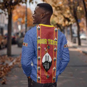 Eswatini African Pattern Sweatshirt Swaziland Shield Siyinqaba