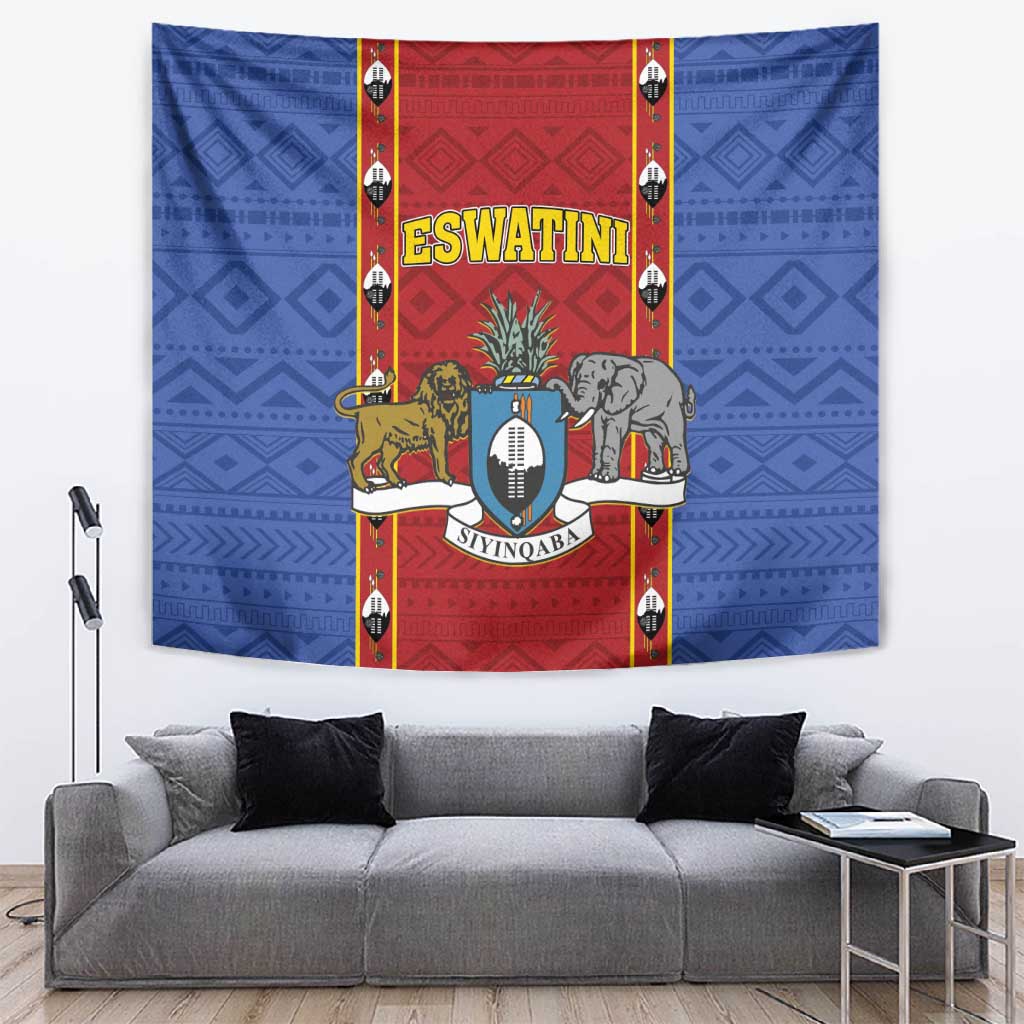 Eswatini African Pattern Tapestry Swaziland Shield Siyinqaba