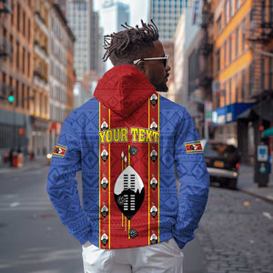 Eswatini African Pattern Zip Hoodie Swaziland Shield Siyinqaba