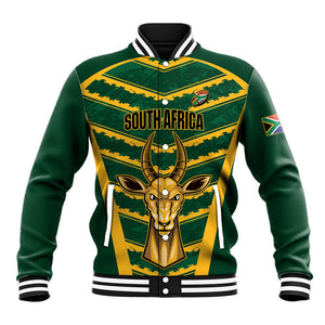 South Africa 2026 Rugby Custom Baseball Jacket Bokke Go Champions
