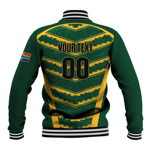 South Africa 2026 Rugby Custom Baseball Jacket Bokke Go Champions