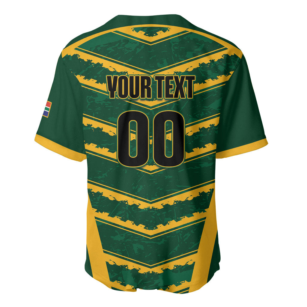 South Africa 2026 Rugby Custom Baseball Jersey Bokke Go Champions