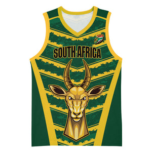 South Africa 2026 Rugby Custom Basketball Jersey Bokke Go Champions