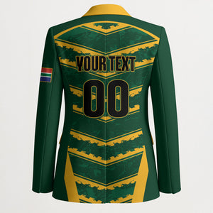 South Africa 2026 Rugby Custom Blazer Bokke Go Champions