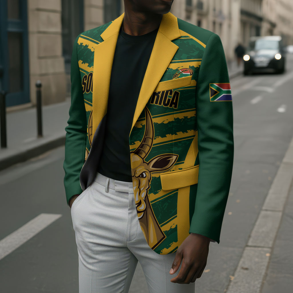 South Africa 2026 Rugby Custom Blazer Bokke Go Champions