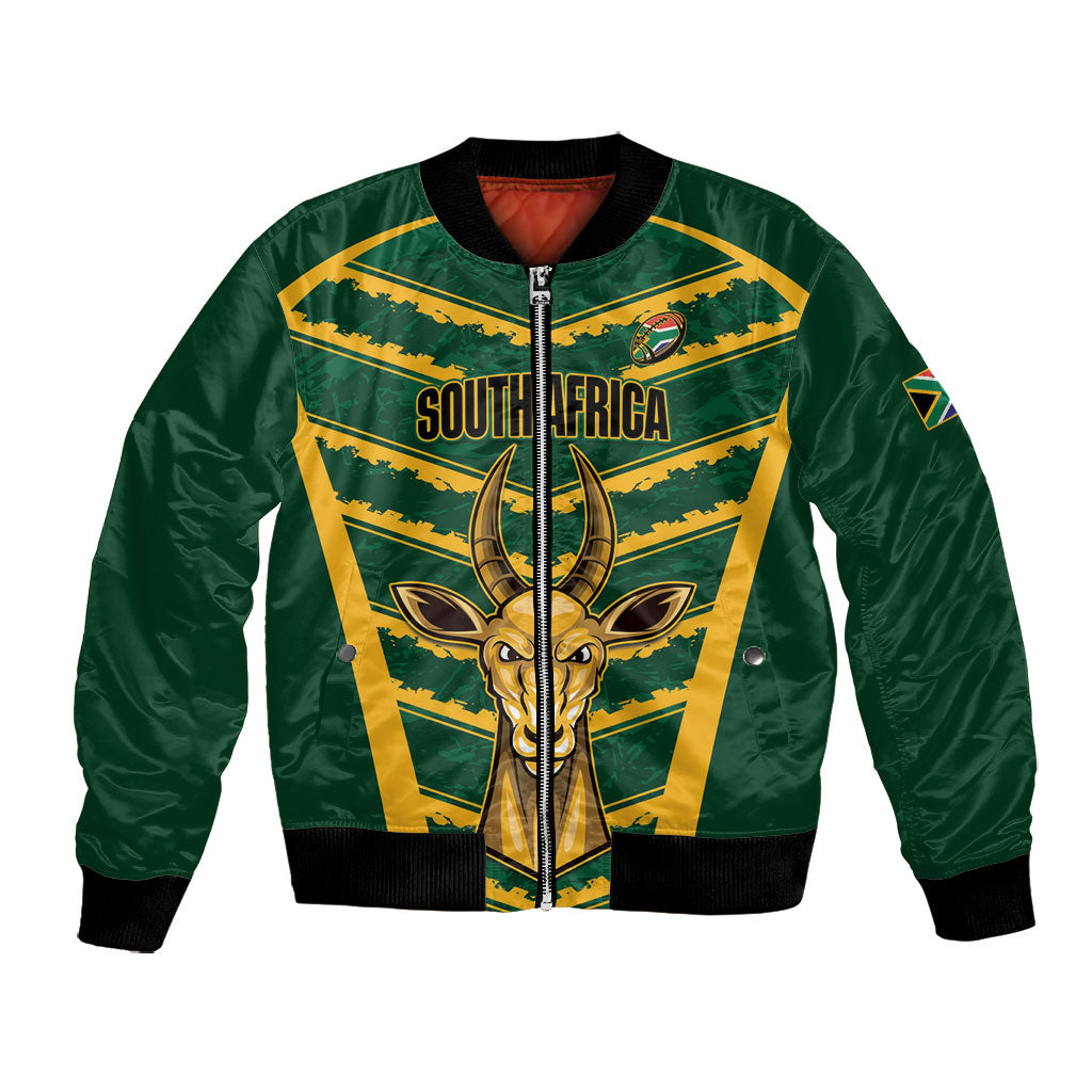 South Africa 2026 Rugby Custom Bomber Jacket Bokke Go Champions