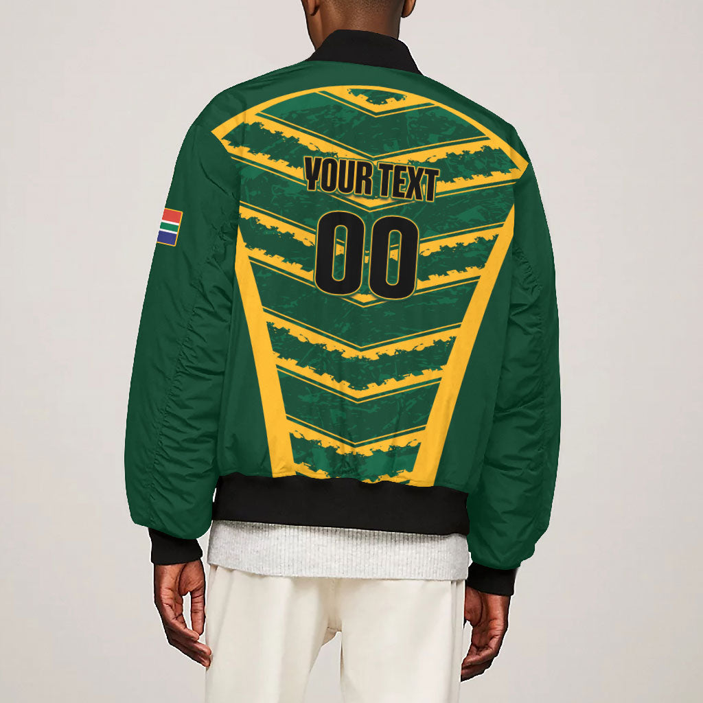 South Africa 2026 Rugby Custom Bomber Jacket Bokke Go Champions