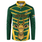 South Africa 2026 Rugby Custom Button Sweatshirt Bokke Go Champions