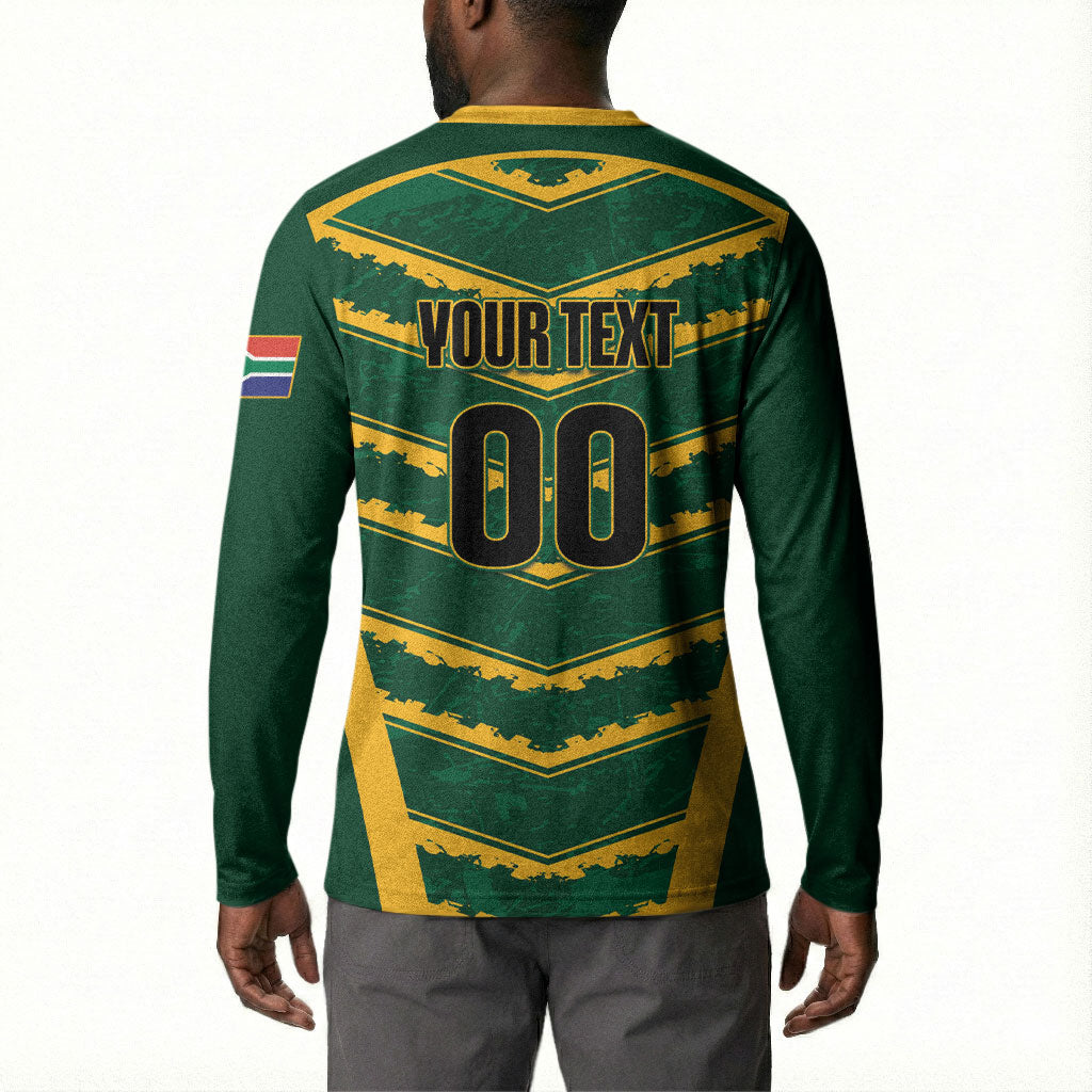 South Africa 2026 Rugby Custom Button Sweatshirt Bokke Go Champions