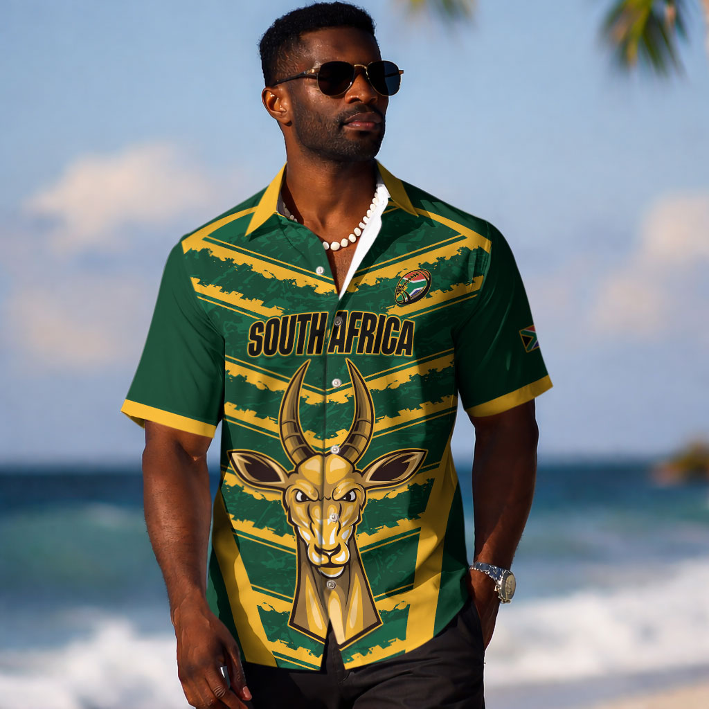 South Africa 2026 Rugby Custom Hawaiian Shirt Bokke Go Champions
