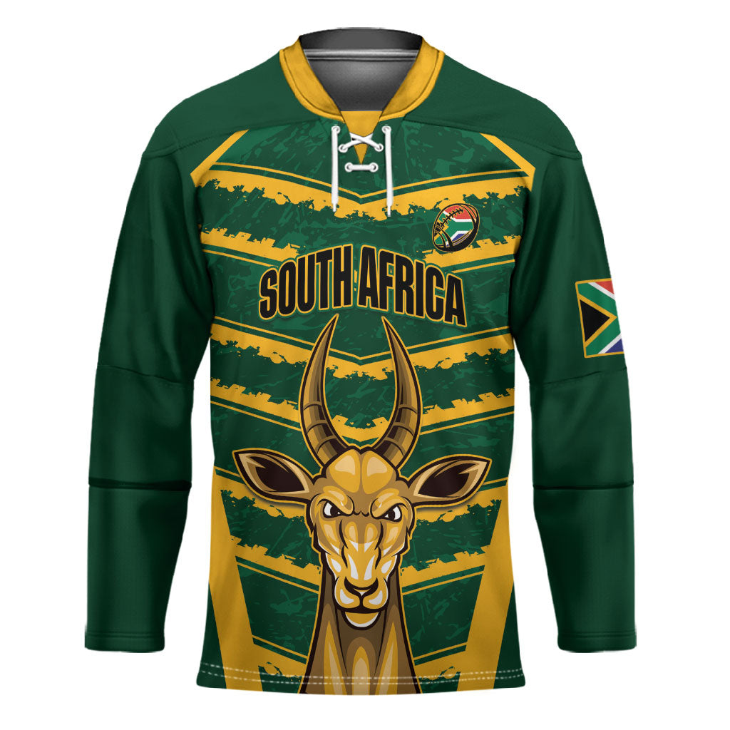 South Africa 2026 Rugby Custom Hockey Jersey Bokke Go Champions