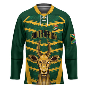 South Africa 2026 Rugby Custom Hockey Jersey Bokke Go Champions