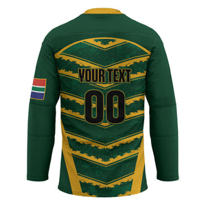 South Africa 2026 Rugby Custom Hockey Jersey Bokke Go Champions