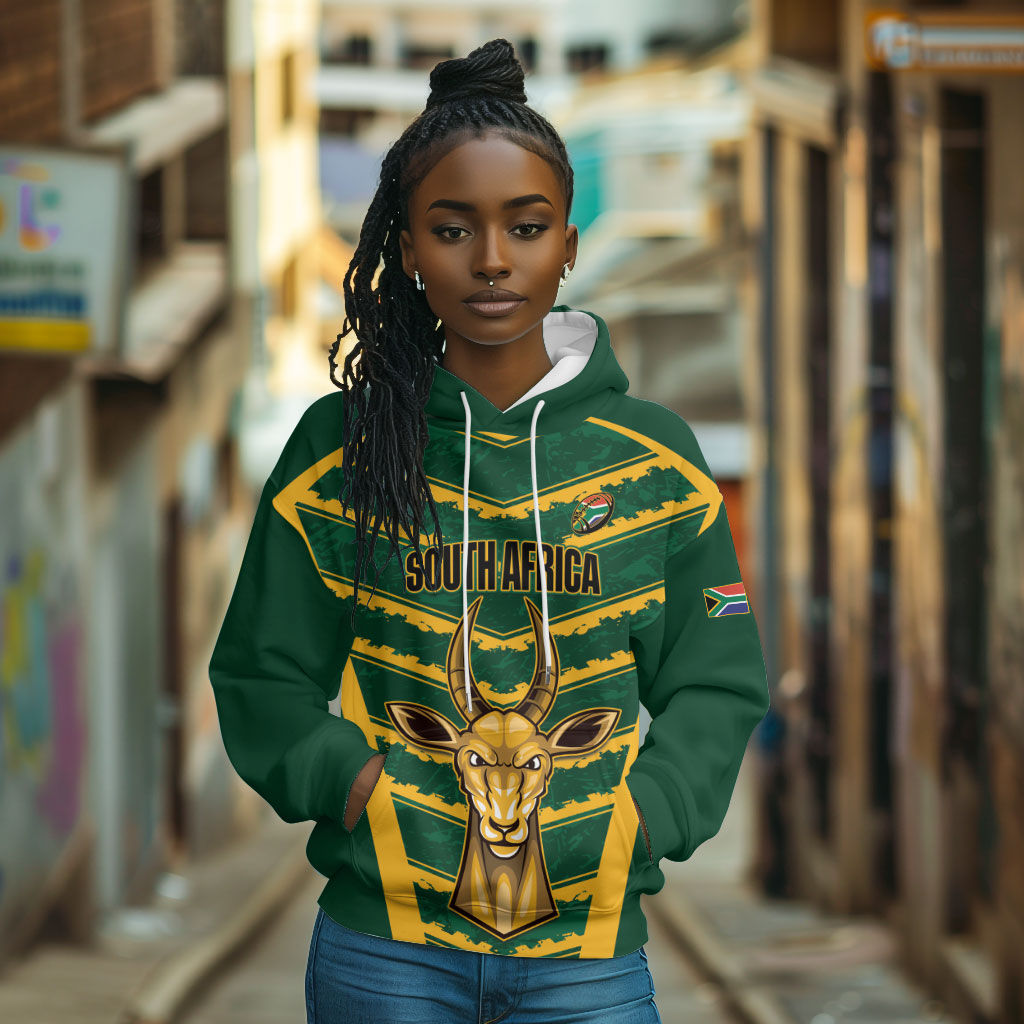 South Africa 2026 Rugby Custom Hoodie Bokke Go Champions