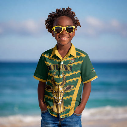 South Africa 2026 Rugby Custom Kid Hawaiian Shirt Bokke Go Champions