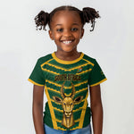 South Africa 2026 Rugby Custom Kid T shirt Bokke Go Champions