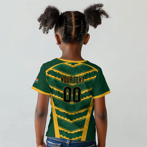 South Africa 2026 Rugby Custom Kid T shirt Bokke Go Champions