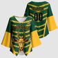 South Africa 2026 Rugby Custom Kimono Sleeve Blouse Bokke Go Champions