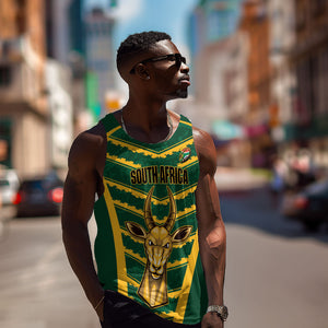 South Africa 2026 Rugby Custom Men Tank Top Bokke Go Champions