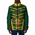 South Africa 2026 Rugby Custom Padded Jacket Bokke Go Champions