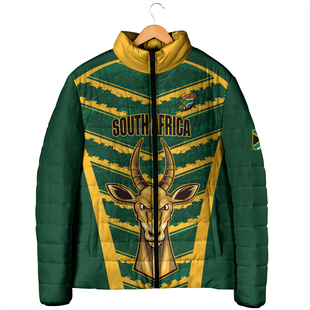 South Africa 2026 Rugby Custom Padded Jacket Bokke Go Champions