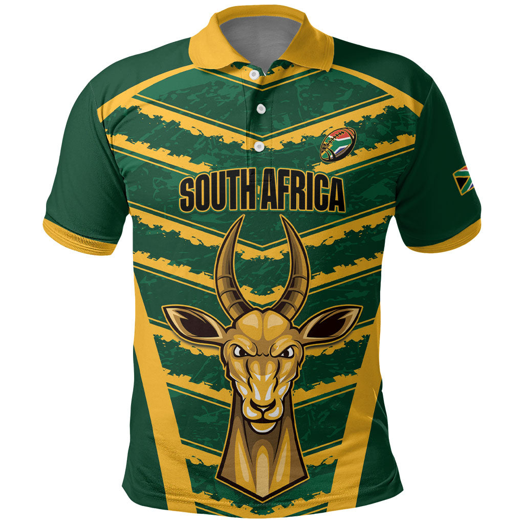South Africa 2026 Rugby Custom Polo Shirt Bokke Go Champions