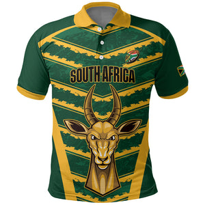 South Africa 2026 Rugby Custom Polo Shirt Bokke Go Champions