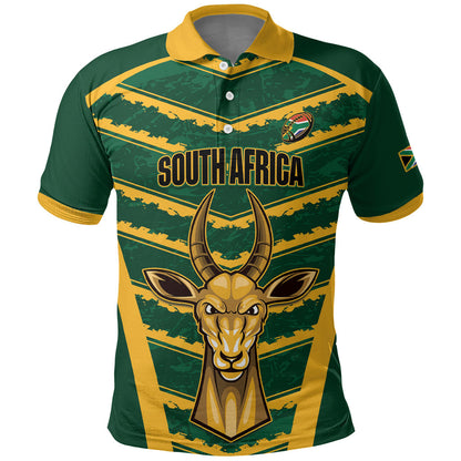 South Africa 2026 Rugby Custom Polo Shirt Bokke Go Champions