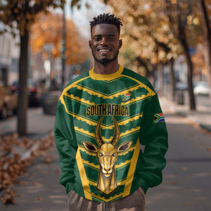 South Africa 2026 Rugby Custom Sweatshirt Bokke Go Champions