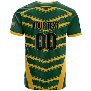 South Africa 2026 Rugby Custom T shirt Bokke Go Champions