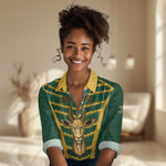 South Africa 2026 Rugby Custom Women Casual Shirt Bokke Go Champions