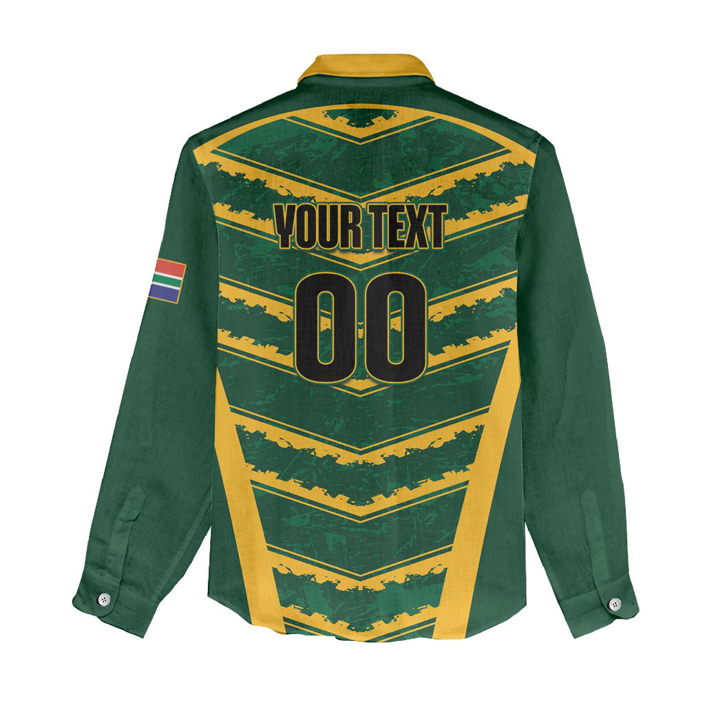 South Africa 2026 Rugby Custom Women Casual Shirt Bokke Go Champions