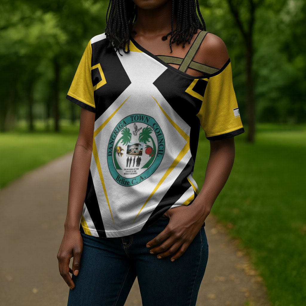 Dangriga The Culture Capital Cross Shoulder Shirt Garifuna Proud