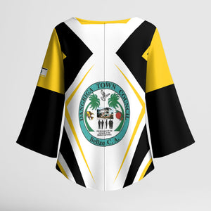Dangriga The Culture Capital Kimono Sleeve Blouse Garifuna Proud